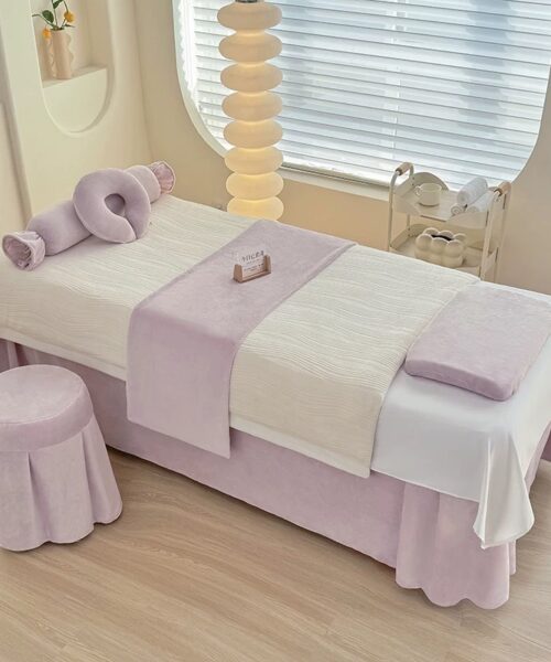 Bộ Ga Giường Spa Vải Lông Cừu Cao Cấp – Mềm Mịn, Giữ Ấm Tốt