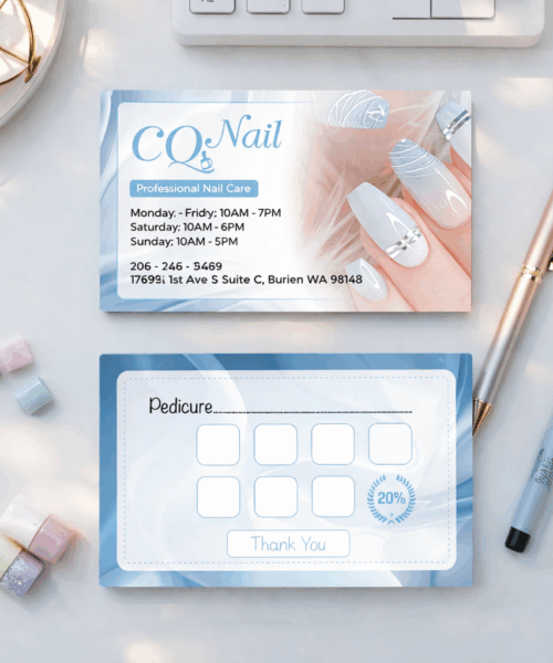 Thẻ Lịch Hẹn Spa Tông Xanh Pastel – Appointment Card Spa Thanh Lịch