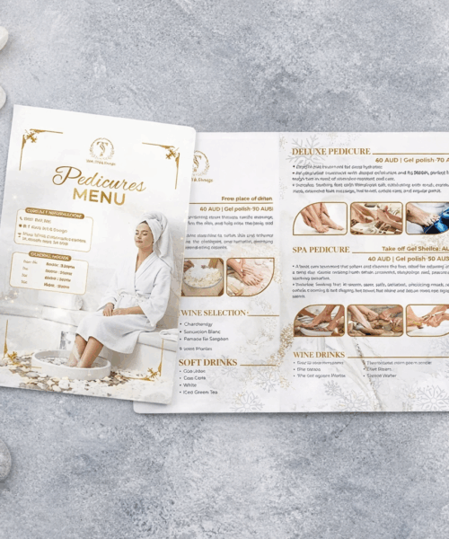 Menu Spa – Nail – Thẩm Mỹ Viện Nhựa Cầm Tay (A4/A3)