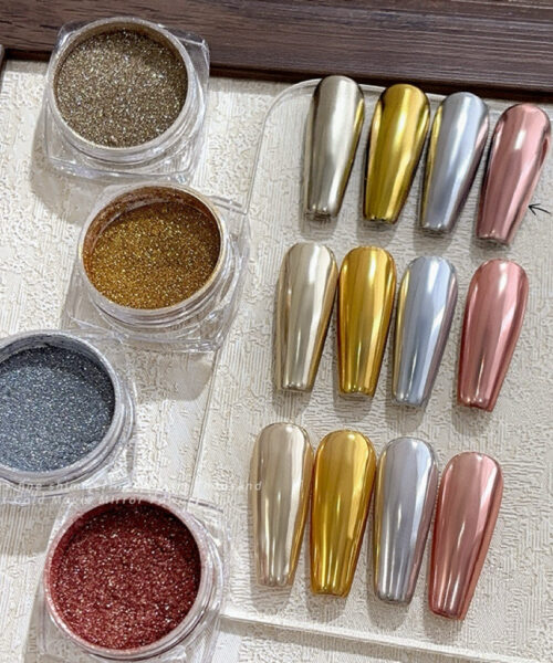 Bột Tráng gương các màu siêu sáng trang trí nails cao cấp