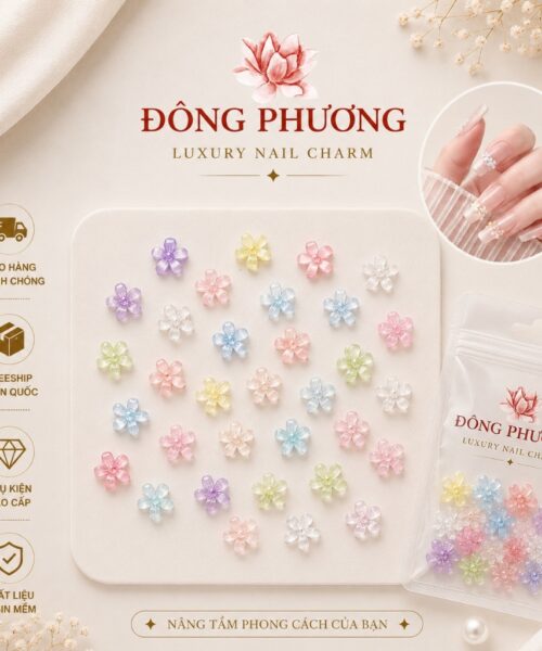 Charm hoa 5 cánh nail 3D