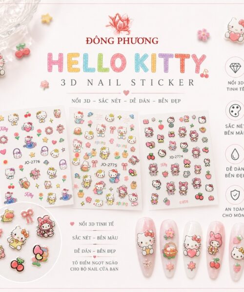 Charm nail Hello Kitty siêu mỏng