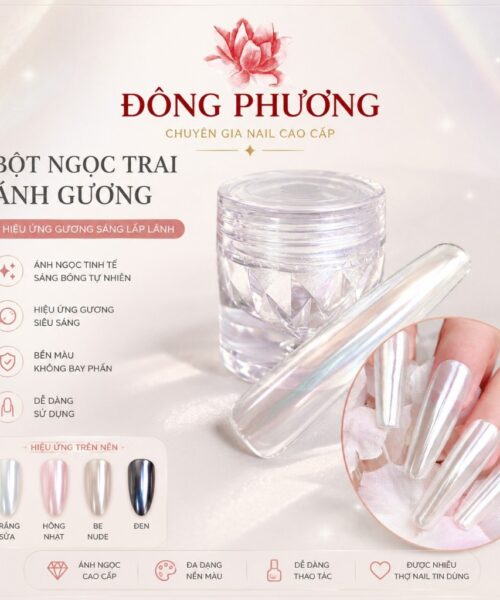 Bột chrome nail cực quang