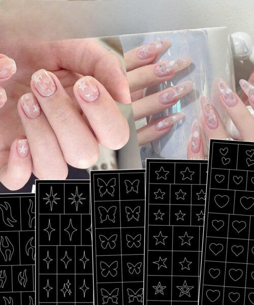 Sticker nail rỗng phong cách Y2K